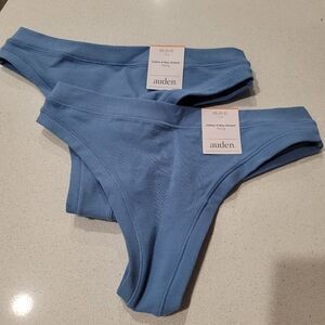 NWT 2-pack Women's Cotton Stretch Thong with Elastic Waist
